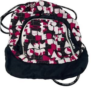 Backpack Under Armour Drawstring Pink Gray and Black Lightweight Bag Unisex